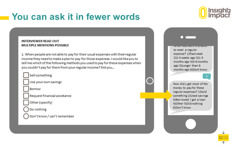 Adapting questions for mobile surveys